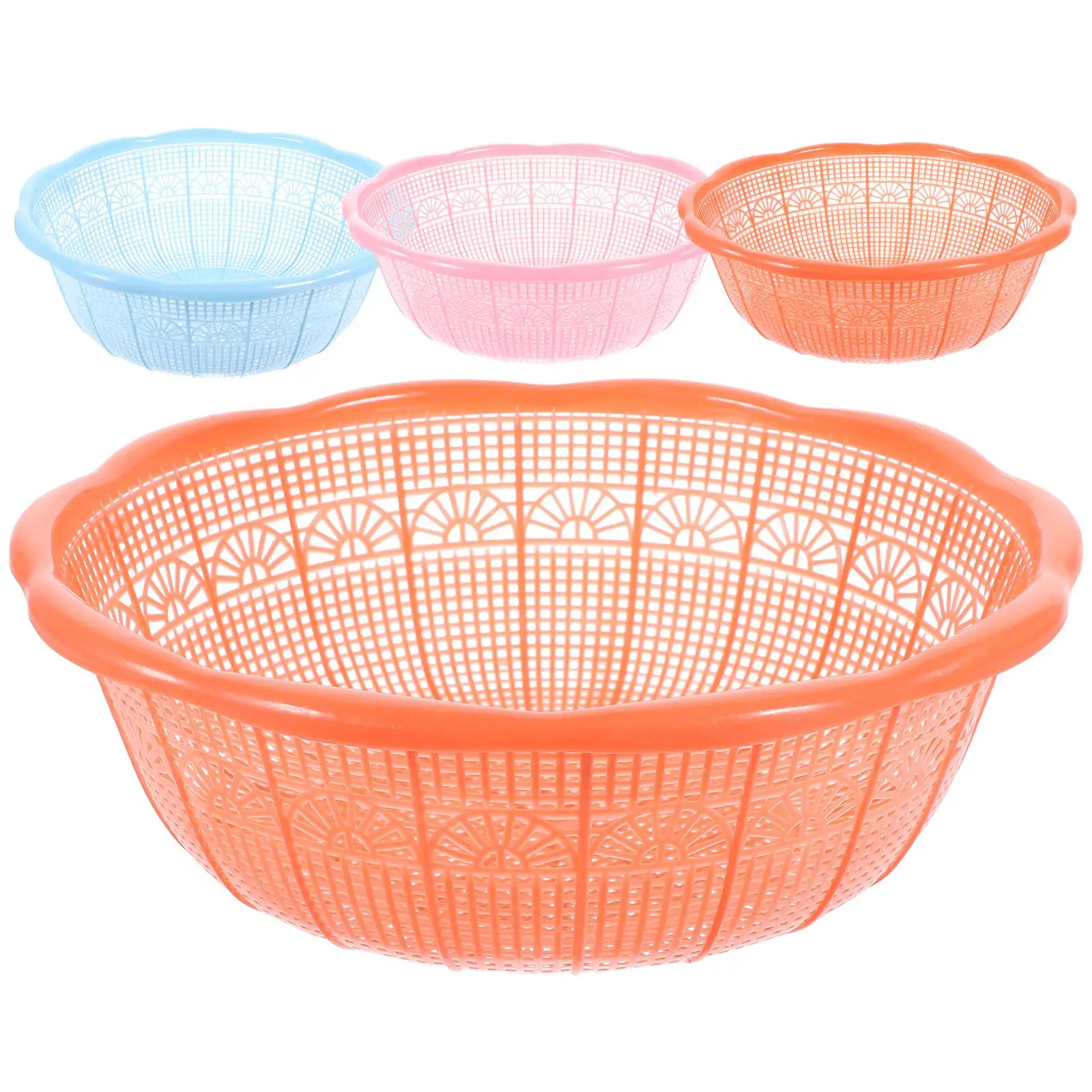 

4 Pcs Rice Basin Plastic Basket for Washing Food Kitchen Small Tools Baskets Strainers