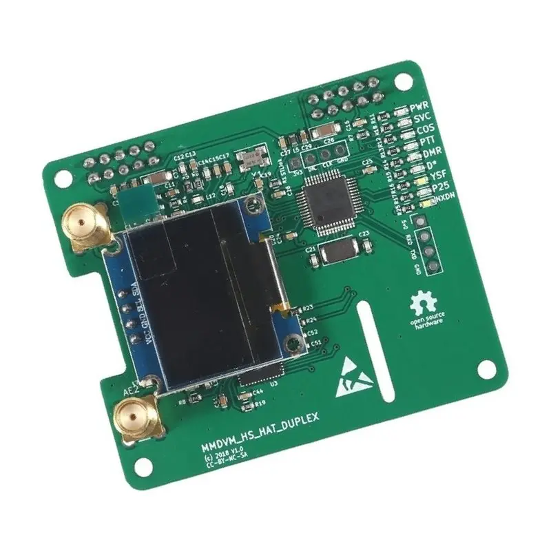 B16C-For Raspberry Pi MMDVM Duplex Hotspot Board Support DMR P25 D Star Mini Relay Module OLED Display Screen UHF VHF