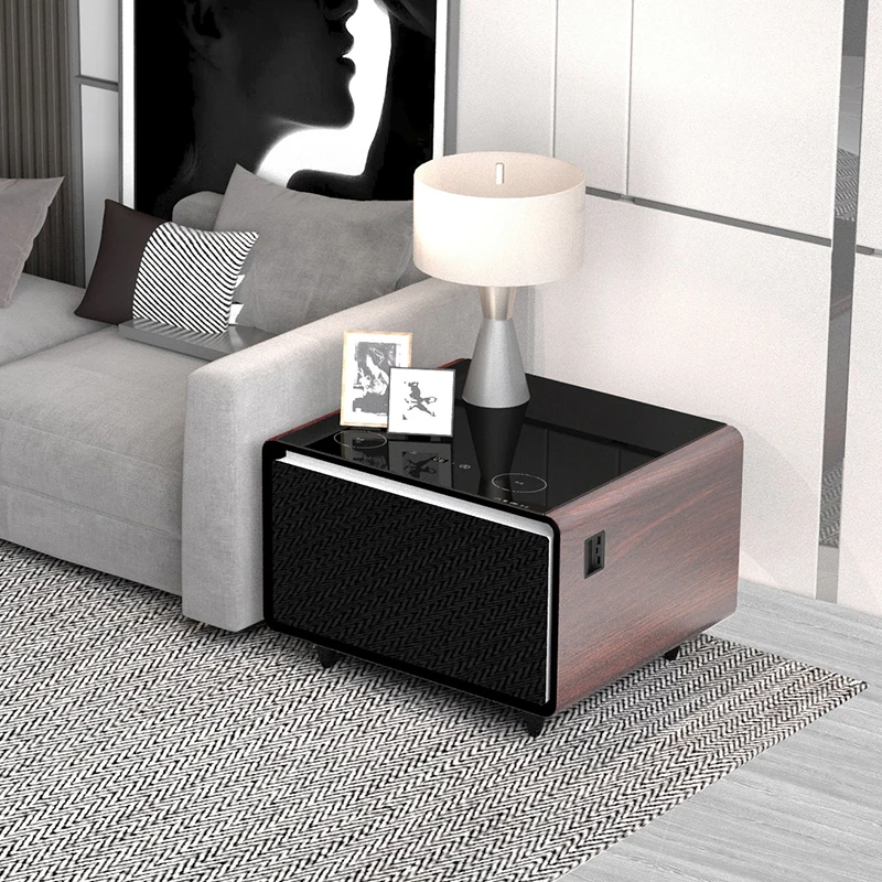 Wireless Charging Mini Refrigerated Side Table Cabinet Small Household Beverage Cooling Storage Equipment For Indoor Use