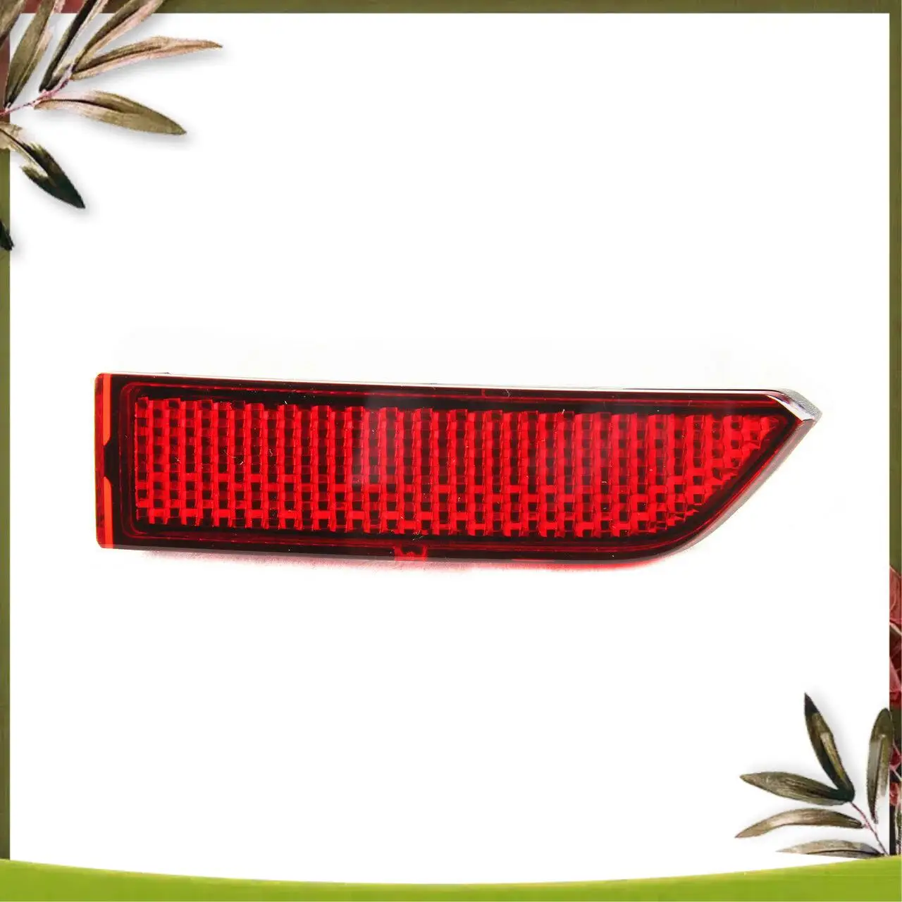 

AB98-Car ABS Red Rear Bumper Reflector Brake Lamp False Light Decorative Lights For Tiguan L 2017-2019