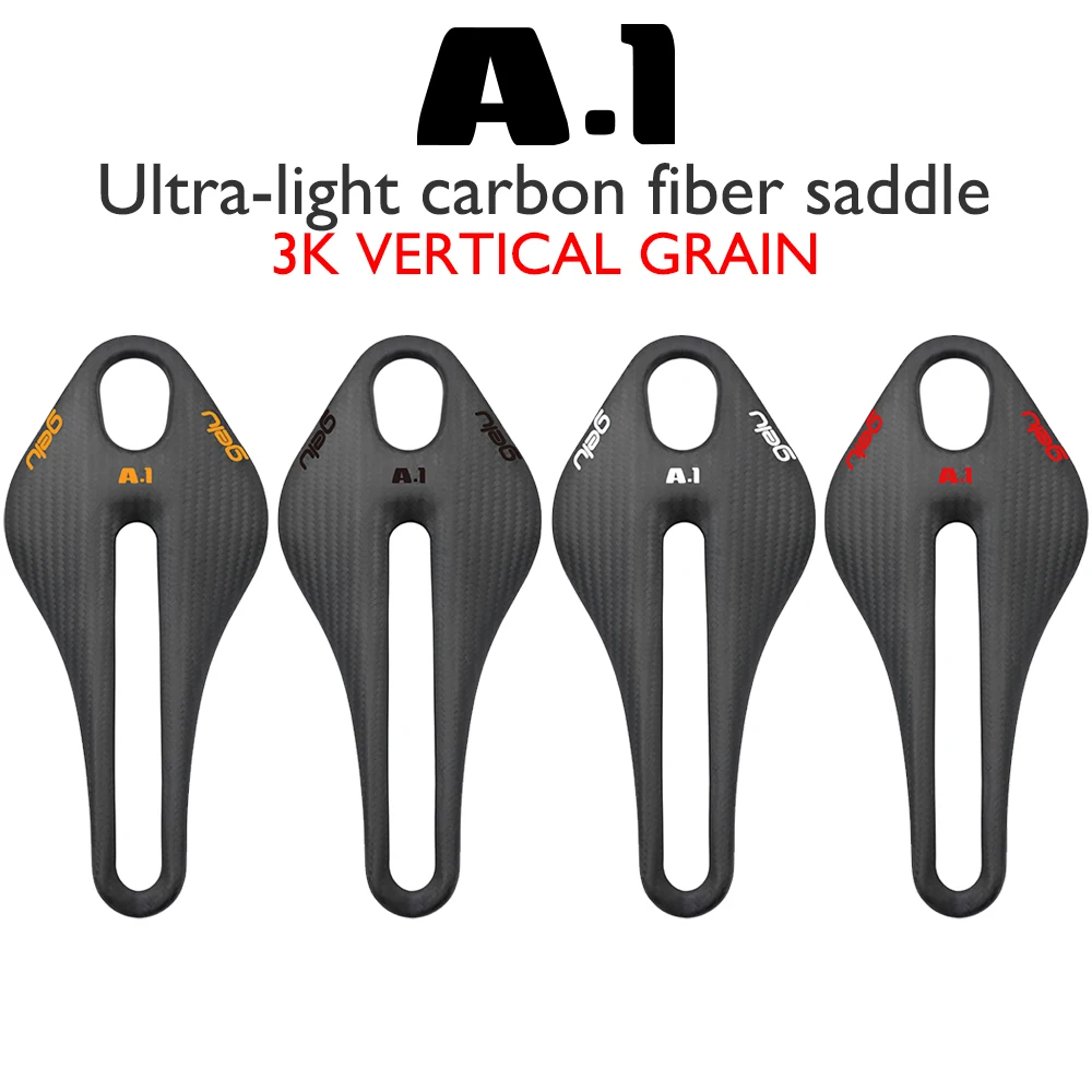 Carbon Saddle for Mountain Bike, Front Seat Cushion, Road Gravel, A.1, MTB, Cycling Accessories, Bicycle Parts, 255*124mm