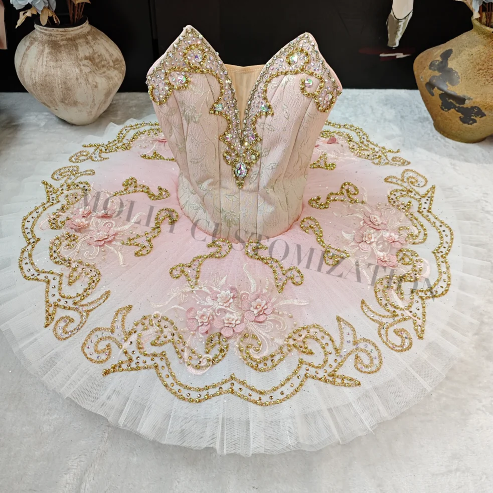 

Эксклюзивный балетный костюм MOLLY с пышной юбкой-пачкой в стиле цветочной феи для взрослых и детей, для соревнований.