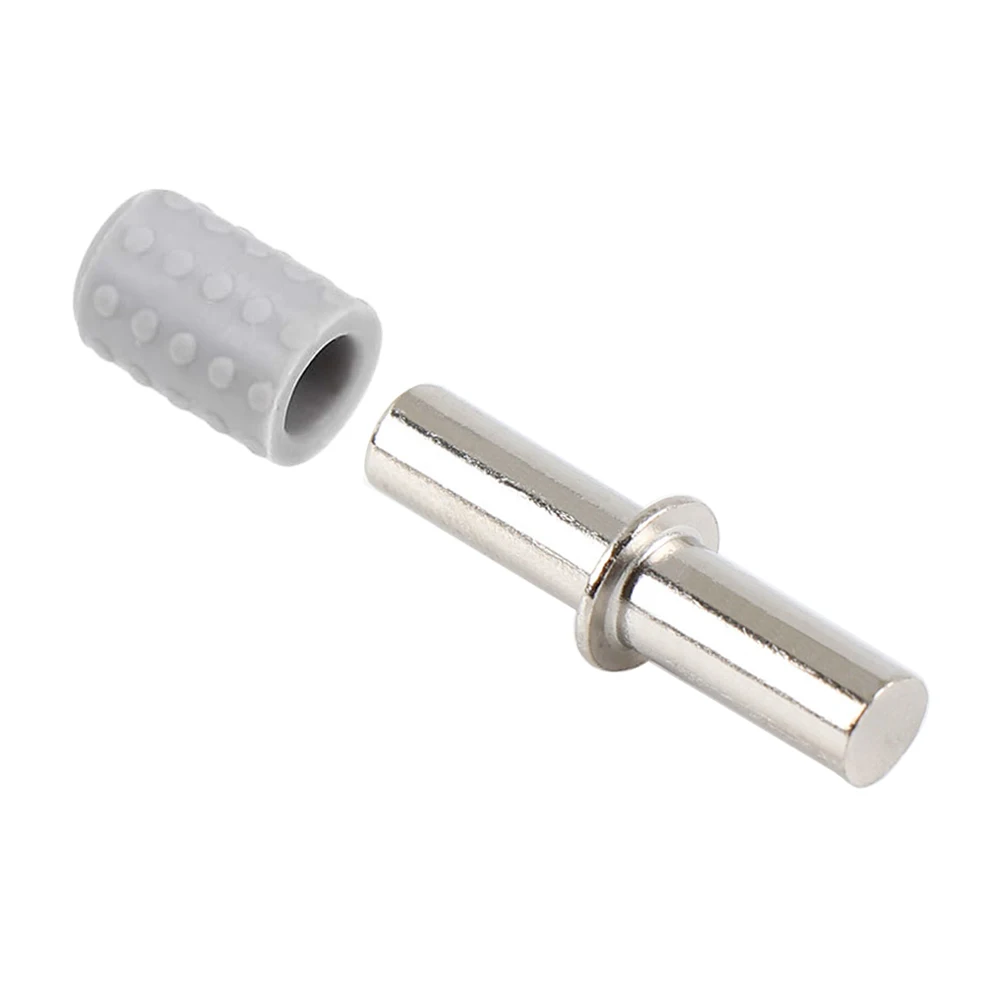 Plastic & Metal Durable Shelf Support Pins with Anti-Slip Rubber Sleeves - Ideal for Wardrobe Partitions, Wood & Glass Laminates