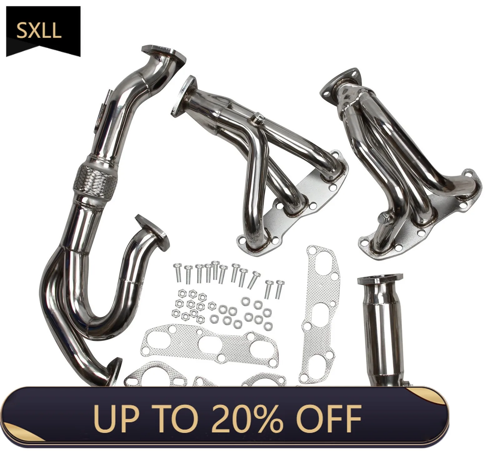 

SXLL VQ35DE V6 Exhaust Manifold Header Downspout Test Pipe New Exhaust Stainless Steel for Altima 3.5l EH28911