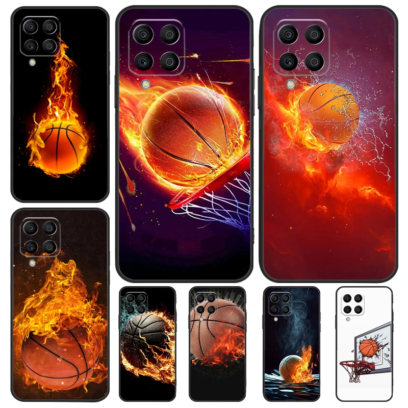 Basketball On Fire Case For Samsung Galaxy M12 M22 M32 M52 M13 M23 M33 M53 M20 M21 M31 M51 M14 M34 M54 M30s