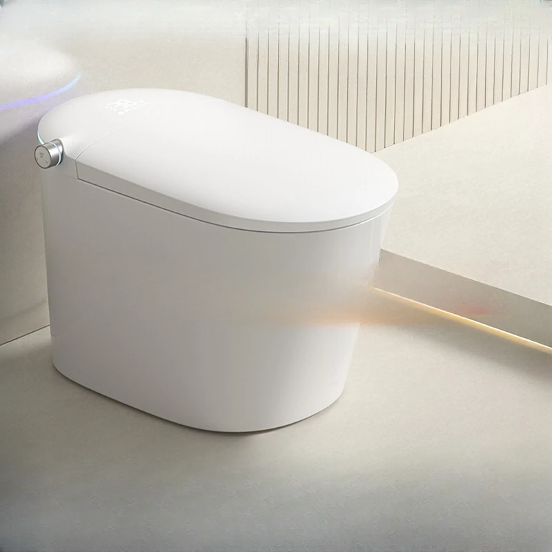 

Household enlarged seat intelligent toilet with water tank automatic flip toilet without water pressure limit