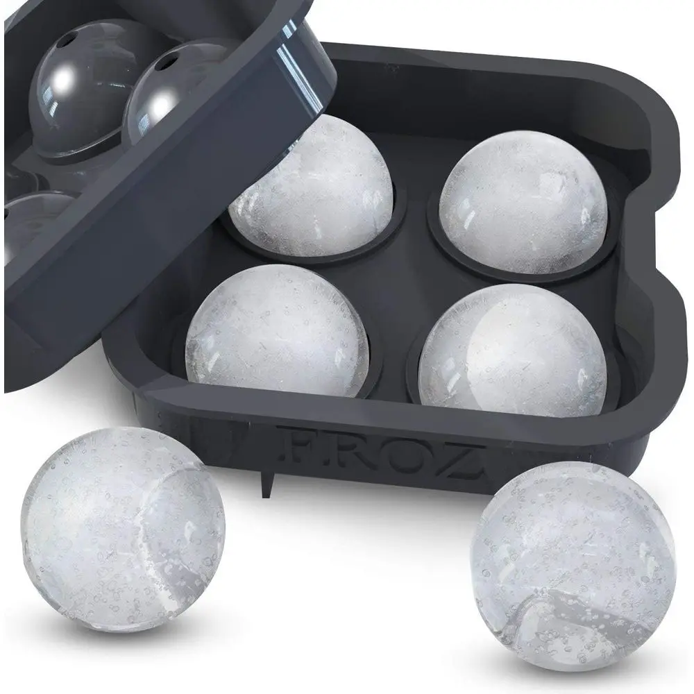 Premium Silicone Ice Ball Mold - Set of 4, 4.5cm Diameter Ice Balls