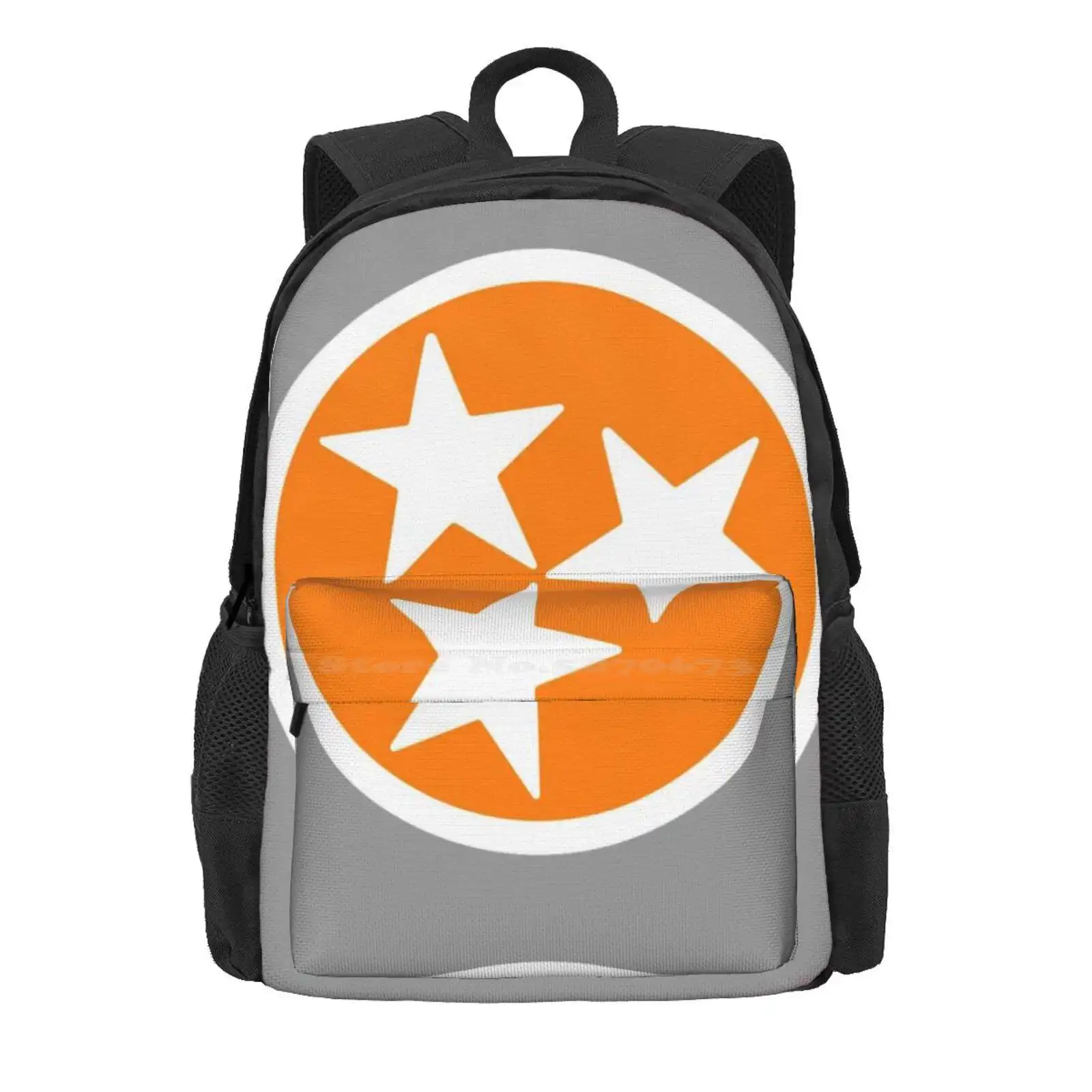 Orange & White Tri-Star Hot Sale Schoolbag Backpack Fashion Bags University Of Tennessee Utk Utc Utm Ut Volunteers Tennessee