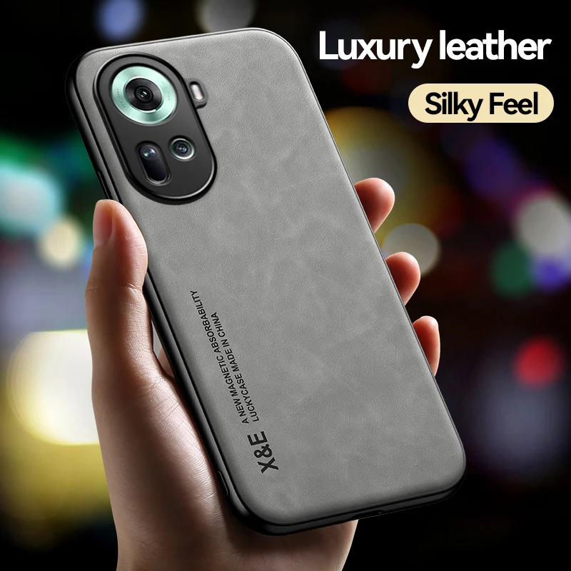 For OPPO Reno 11 5G Case TPU Leather Magnetic Holder Phone Cases For OPPO Reno 11 CPH2599 6.7