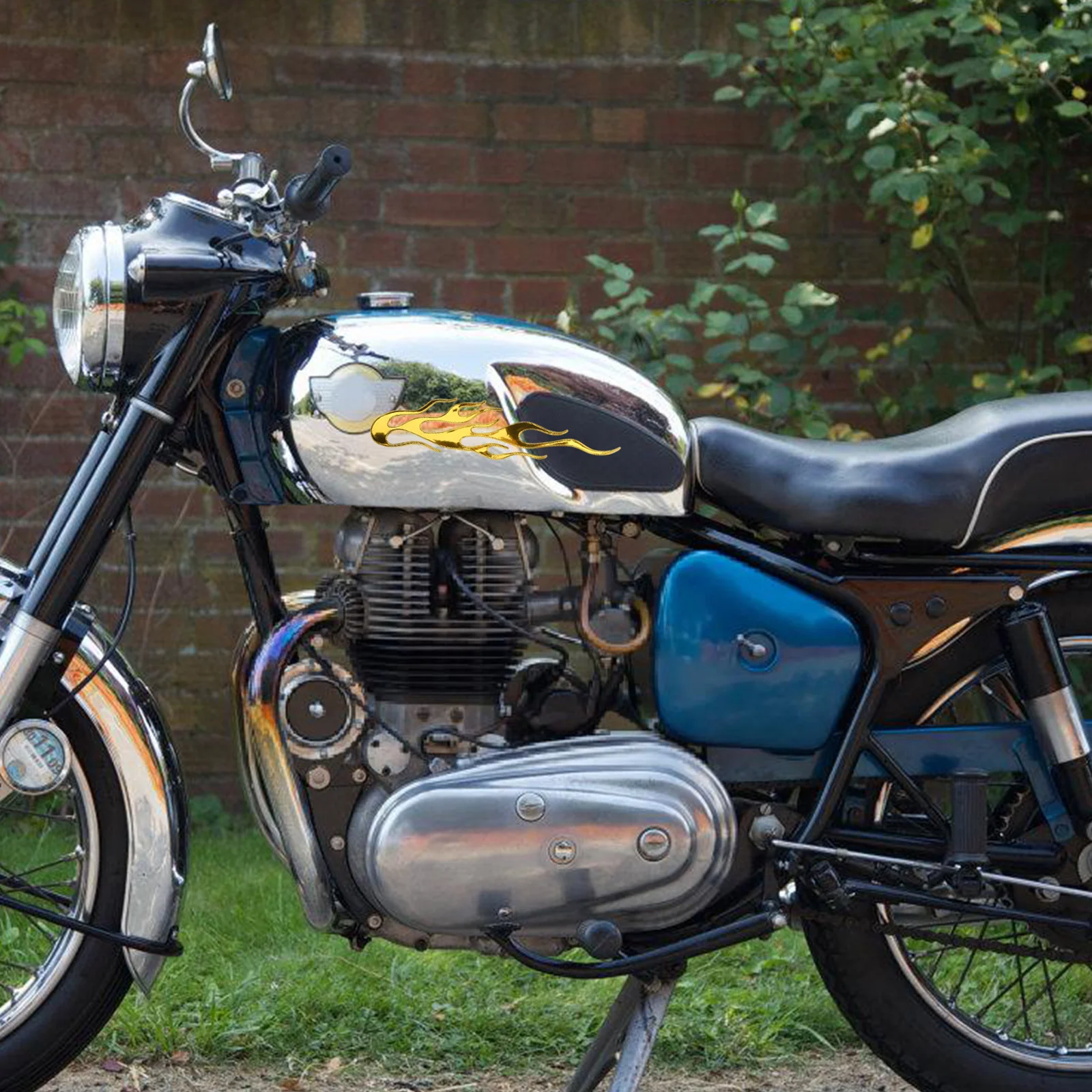 

10Pcs Motorcycle Sticker Flame Design 3D Realistic Effect Waterproof PVC Decals for Car Motorbike Decorative Vehicle Accessories