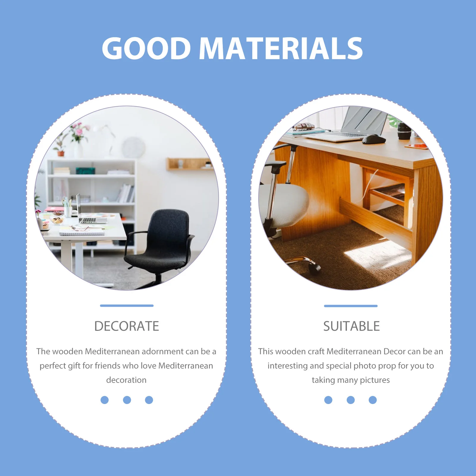 

3Pcs Wood Craft Coral Decor Mediterranean Themed Desktop Ornament Natural Vibe Home Office Decor Tabletop Ornament