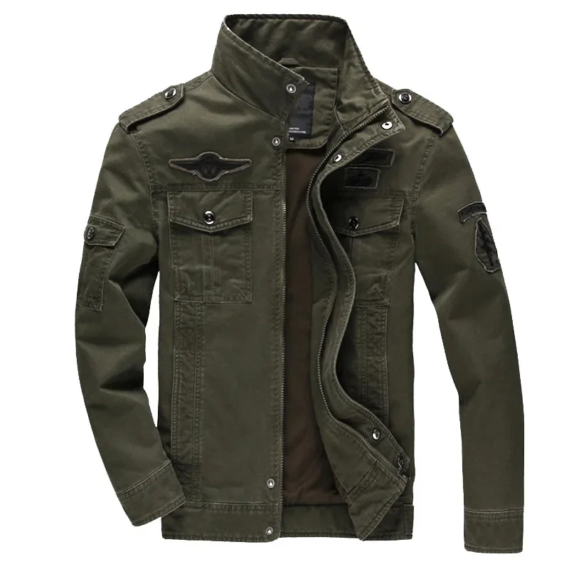 Autumn Unload Jacket Men Middle-aged Work Boxing Jacket Large Size Cargo Jacket Stand Collar Unload Uniform Slim Outwear