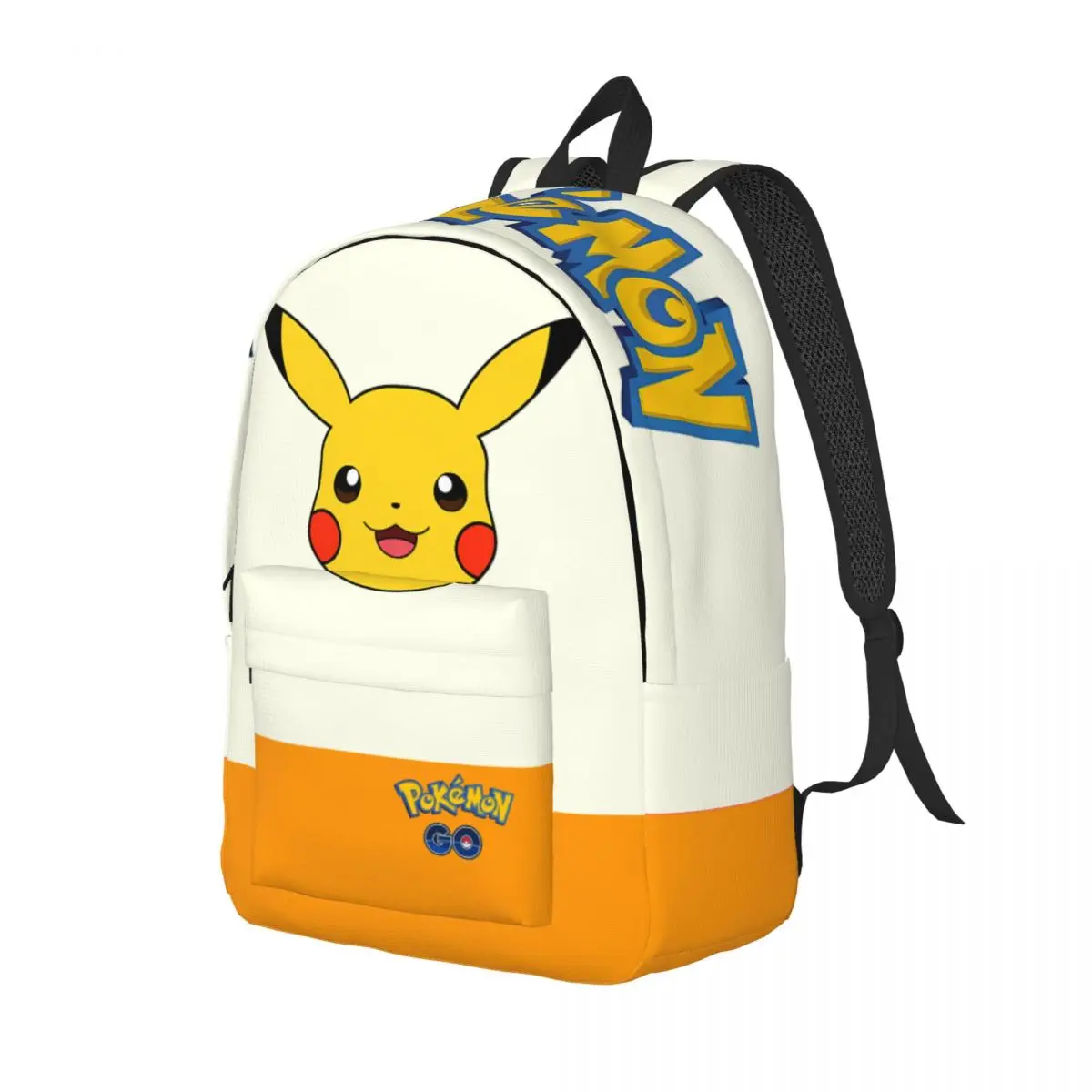 Fashion Cute Yellow Electric Mouse Sticker Storage Bag Outdoor Multi Compartment Pocket Monster Pikachu Unisex Bag For Gifts