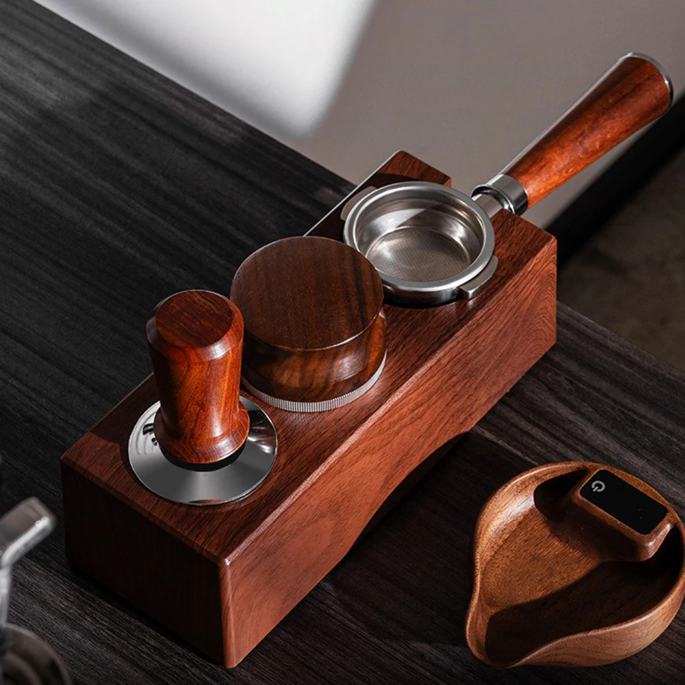 Coffee Tamper Station Italian Coffee Handle Holder 51-58mm Universal Powder Press Distributor Storage Base Barista Tool