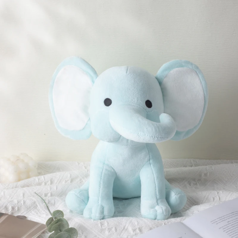 25cm/9.84in Zachte Pluche Olifant Knuffeldier - Schattig Pluizig Kleurrijk Pluche Speelgoed (Meerdere Kleuren: Roze/Blauw/Paars/Regenboog) - Id - afbeelding 1