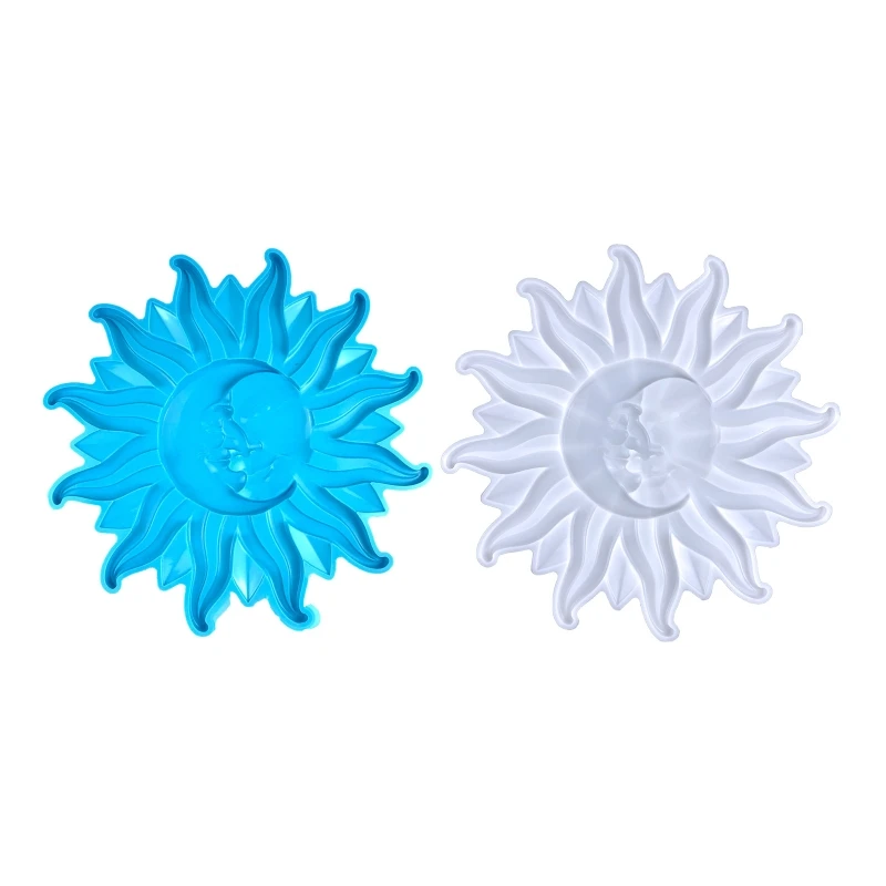 Stampo in silicone in resina specchio per stampo per colata epossidica a forma sole luna Art Craft Dropship
