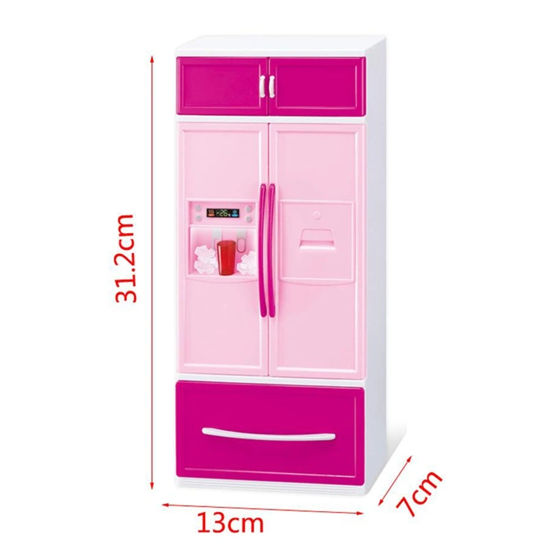 Simulation Kitchen Cabinets Set Children Pretend Play Cooking Tools Mini Tableware Sets Toys Girls Dollhouse Playset