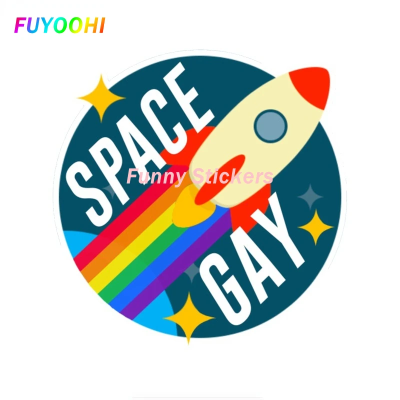 FUYOOHI Play Stickers Personality Creativity Car Sticker Space Gay Tri Mishki Funny Sticker PVC Colorful Motorcycle Accessories