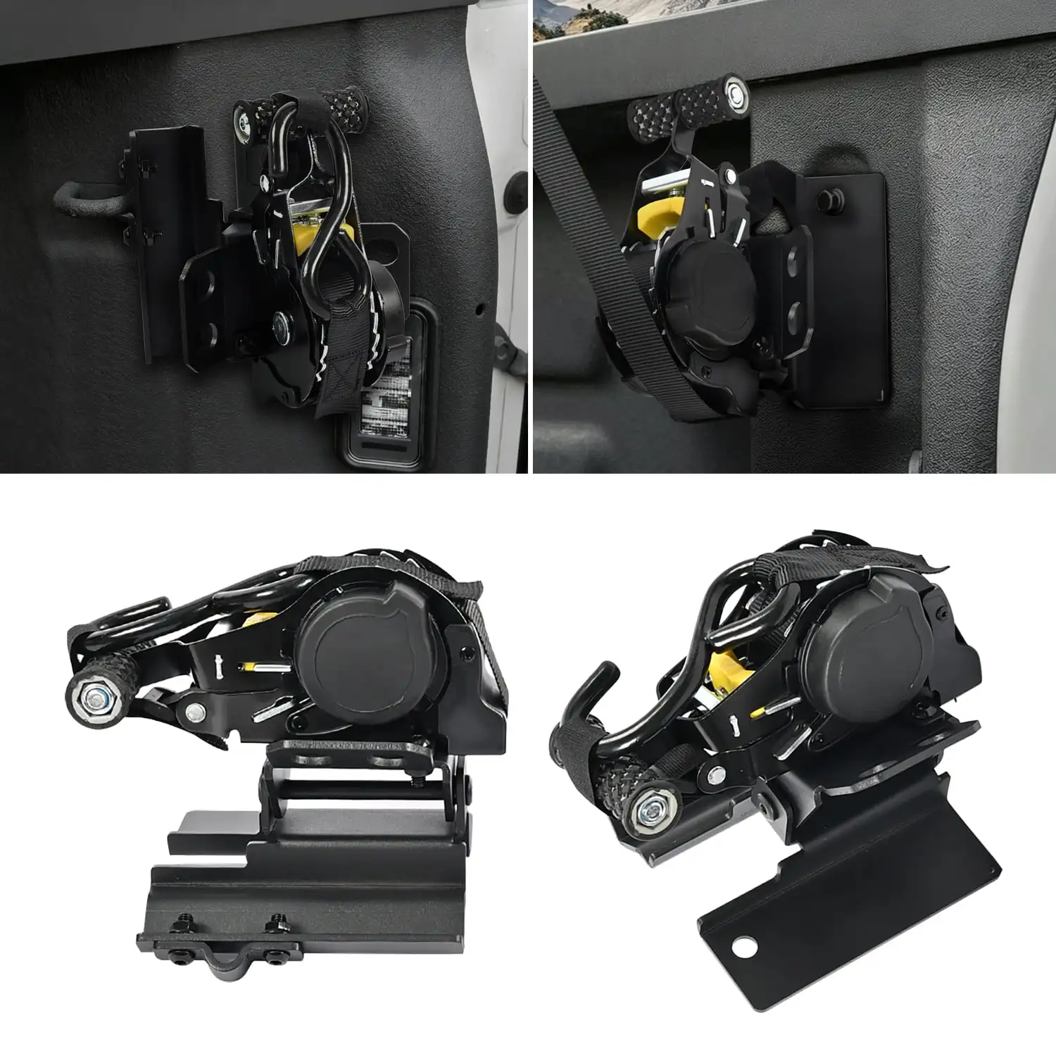 2PCS Car Retractable Ratchet Straps Auto Self Tie Down Straps Automatic Truck Bed For Chevy Silverado GMC Sierra 1500 2019-2025
