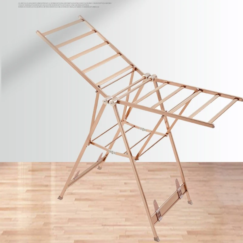 Hxl foldable wing-type clothes drying rack, indoor/outdoor floor-standing aluminum alloy clothes drying stand