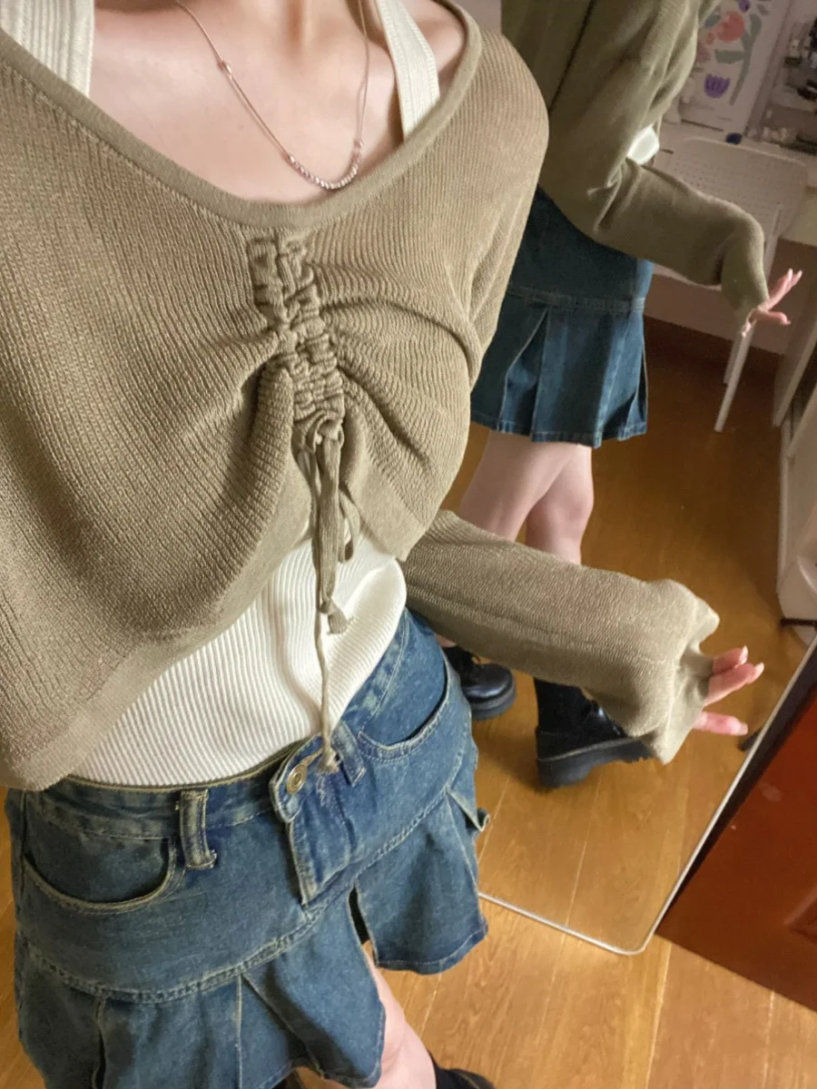 スリム A ライン スカート デニム プリーツ レディース ファッション ハイウエスト 韓国 スカート 夏コレクション 2023