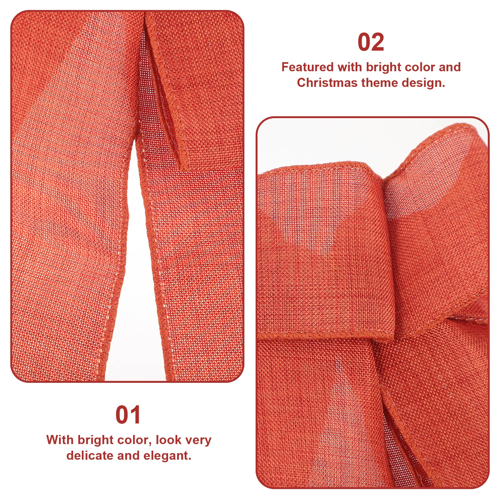 

Christmas Big Fabric Bow for Front Door Accessories Metallic Decor Bows Tree Decorative