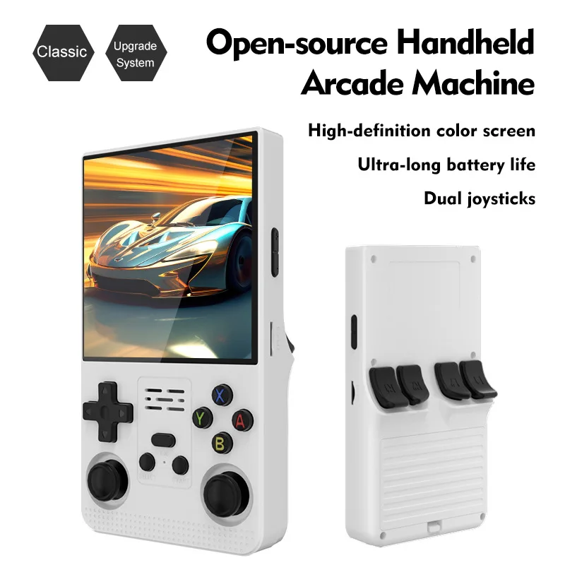 

R39 MAX Retro Handheld Game Console Portable Gaming Console Linux System 4.0-inch IPS Screen HD 64GB 20000+ Retro Games