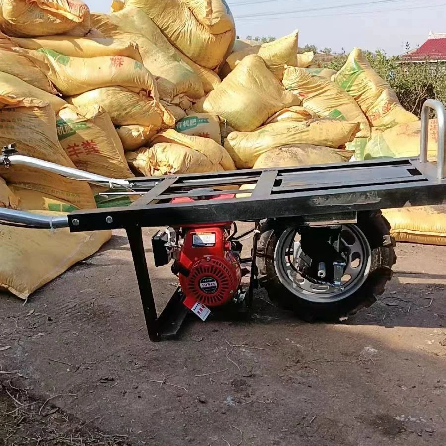 Agricultural G asolin e Wheelbarrow Climbing Mountain Unicycle Orchard Transport Cart Handling Single Wheel Carrier