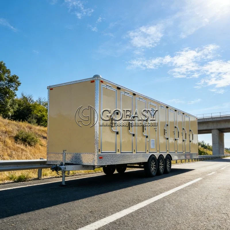 

Luxury Portable Bathroom Trailer Factory Made and Customizable Outdoor Restroom with Shower