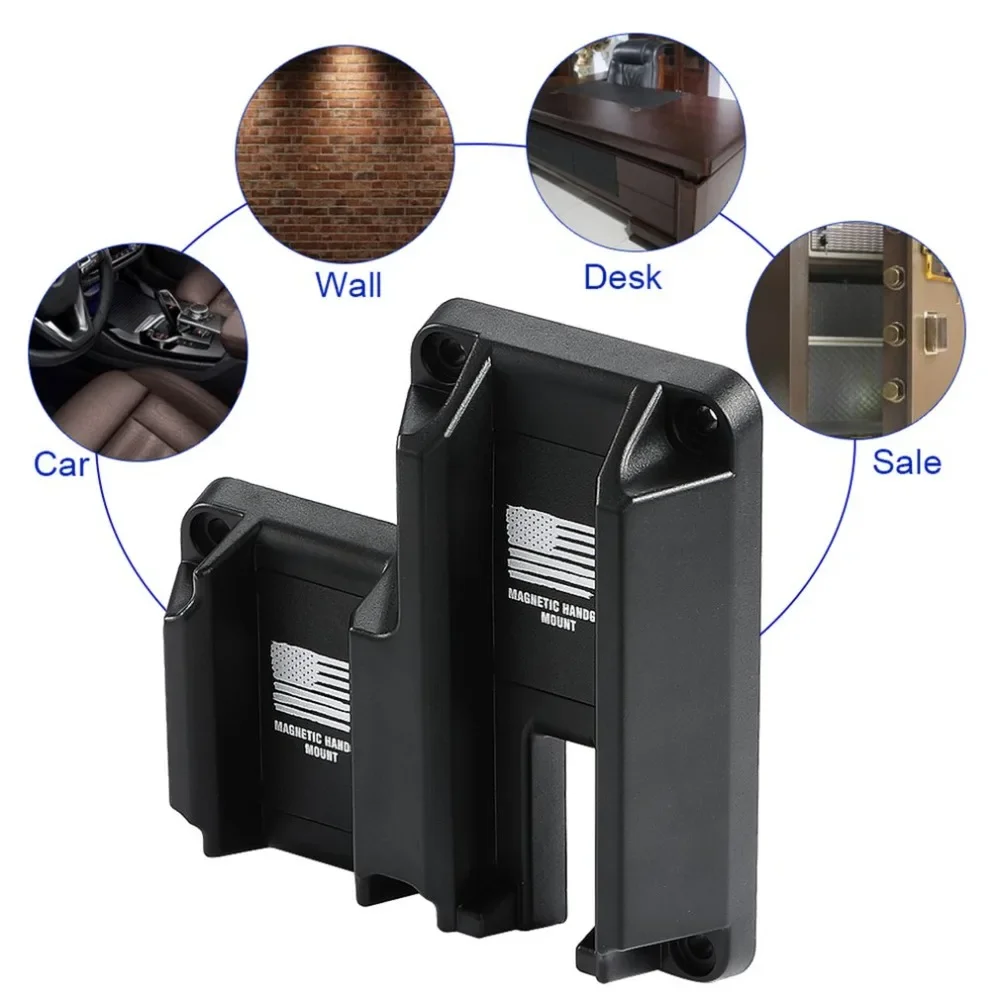 

Double Layered Clip on Magnet Gun Mount 45 Lbs Magnet Gun Mount Holster for Glock 17/19/26/43