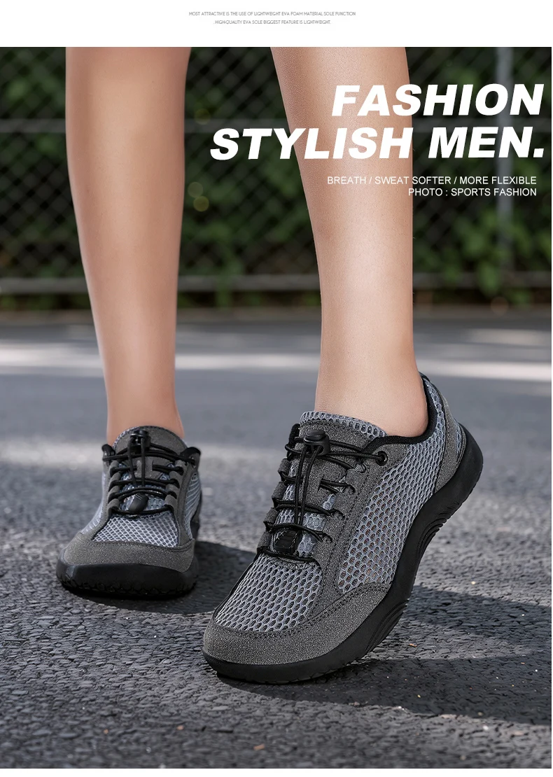Neue minimalistische Schuhe für Herren, breite Zehen, Barfuß-Null-Drop-Schuhe, lässig, atmungsaktives Mesh, leichte Wanderschuhe für Herren – Detail 8