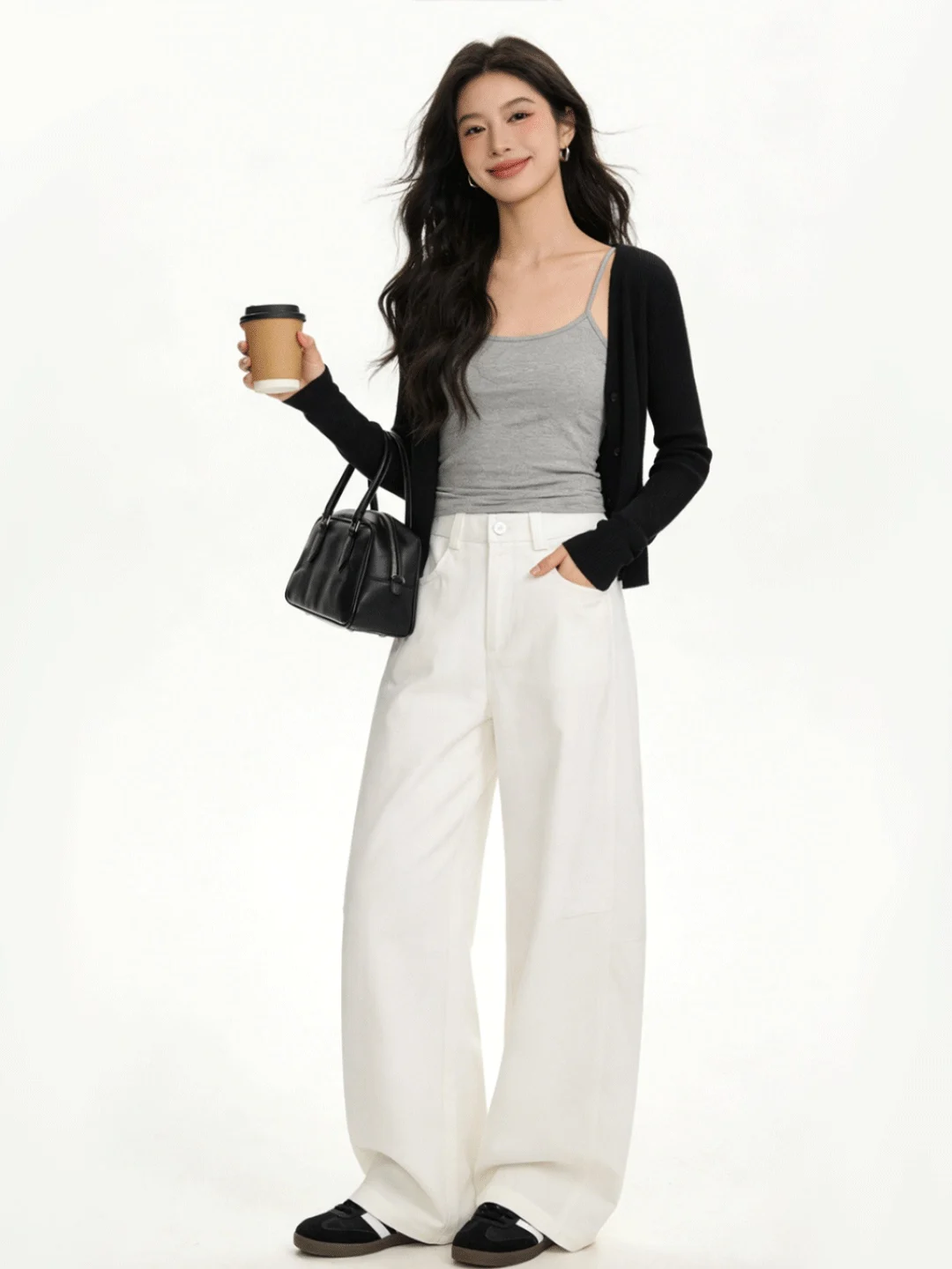 

High Waist Draped Floor-Length Suit Pants Korean Sle Casual Commute Wide Leg Jeans Women's Faion Spring 2026