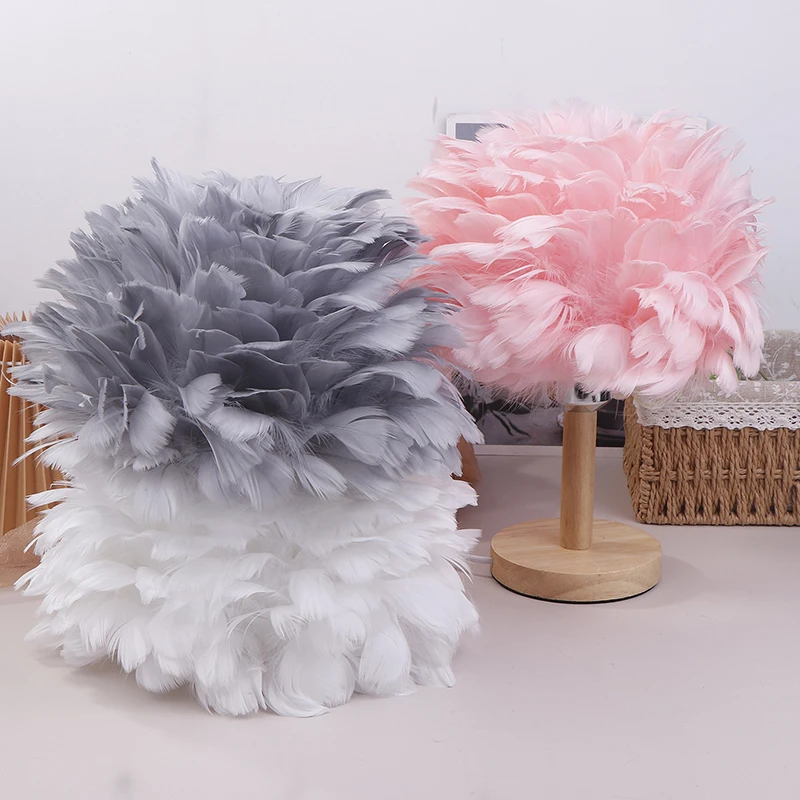 

1 шт. современный абажур с перьями, идеально подходит для спальни и кабинета, лампы для чтения, подходят для настольных ламп и люстр