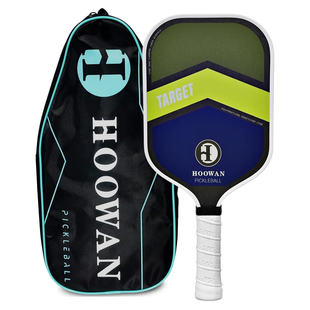 

T700 Углеродное волокно Pickleball Paddle Легкая удлиненная форма Pickle Ball Ракетка с 16-миллиметровым полимерным шестиядерным ядером