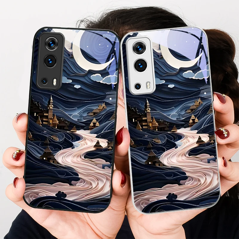 

Luminous Oil Painting For VIVO Y72 X100 Pro Y55 16 V20 29 V30 X60 Pro Y11s Y20 X80 Pro 5G Y36 4G V23e Tempered Glass Phone Case