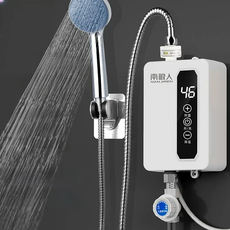 Chauffe-eau électrique instantané sans poinçon, chauffe-eau domestique, anse de bain, produit de chauffage, douche chaude