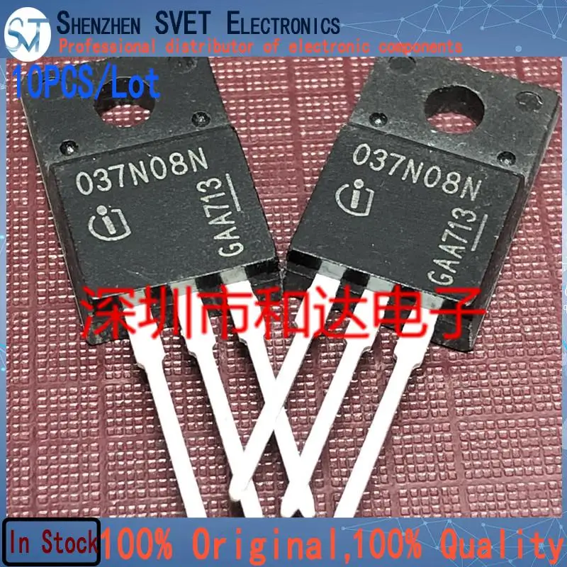 10PCS/Lot 037N08N IPA037N08N3G  TO-220F 800V 75A 100% Inport Original In Stock Ship Fast