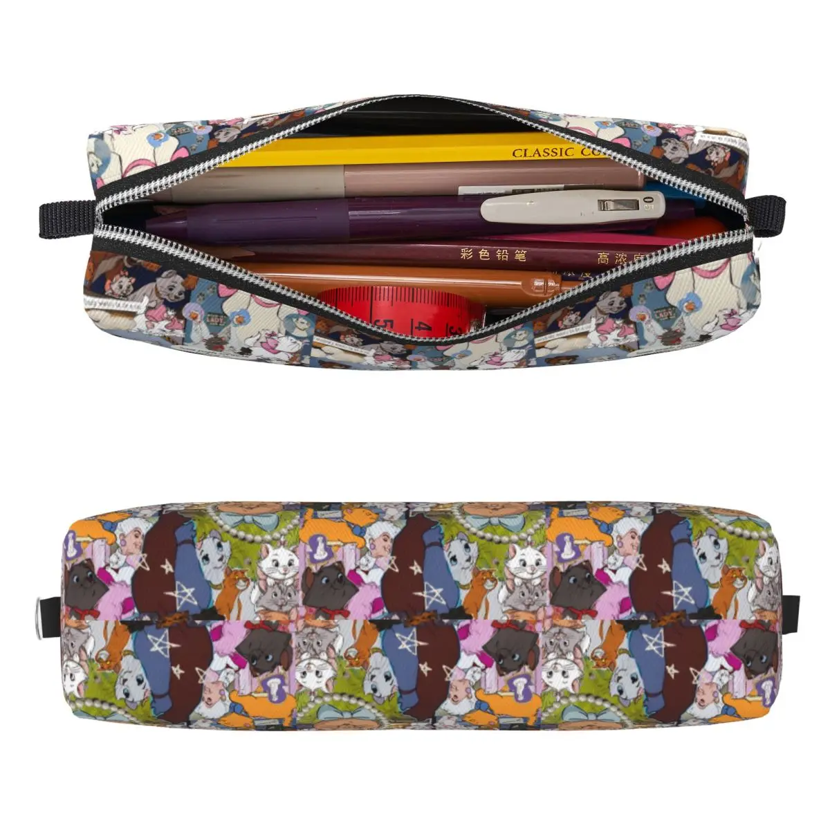 متعة ماريا بيرليوز تولوز مقلمة أرستوكاتس أنيمي صندوق رصاص القلم للفتيات الفتيان حقيبة كبيرة مكتب سستة القرطاسية