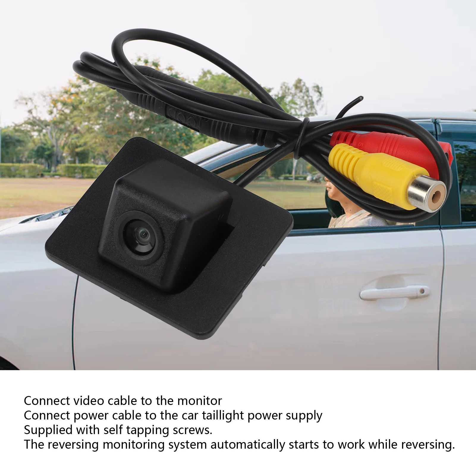 

Rear View CCD Camera Car Rear View CCD Camera 170° Wide Angle IP67 Waterproof Replacement for 3 Axela 2013‑2019