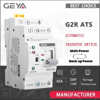 GEYA G2R ATS Mini interruptor de transferencia automática 220V carril Din interruptores selectores eléctricos de doble potencia potencia potencia ininterrumpida 63A 110V