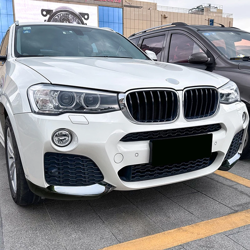 لسيارات BMW X3 X4 F25 F26 M Sport 2014-2017 المصد الأمامي المفسد ركن حامي Canard الناشر الفاصل الملحقات الخارجية #2