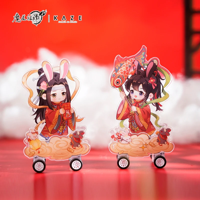 Anime The Untamed Mo Dao Zu Shi Wuxian Wangji Fairy Rabbit Spring Festival Acrylic Stand Model Badge Cosplay Colored Paper