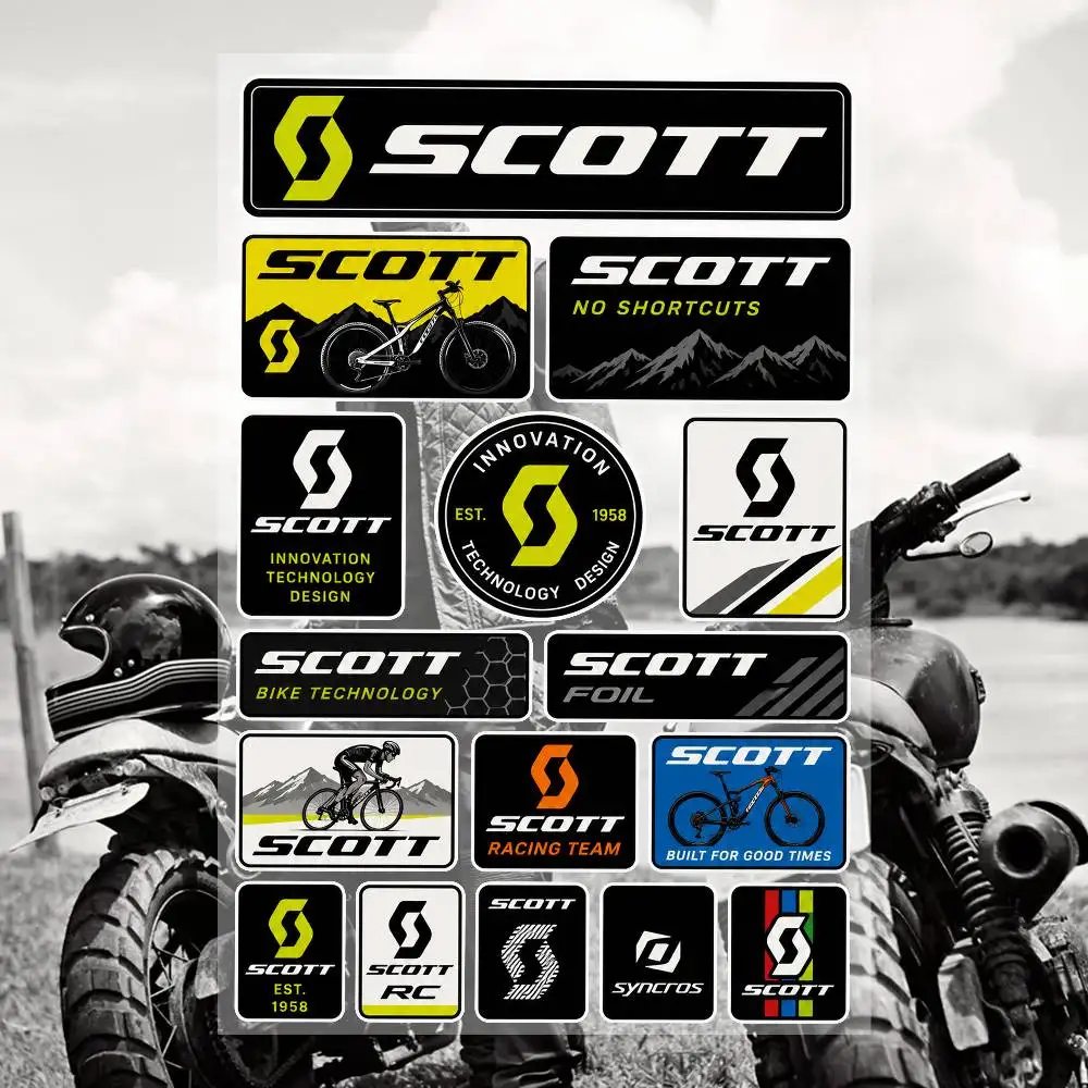 S-cO-T-T- Ästhetische Graffiti-Aufkleber Wasserfeste PVC-Sticker für Auto Motorrad Skateboard Helm Notizbuch