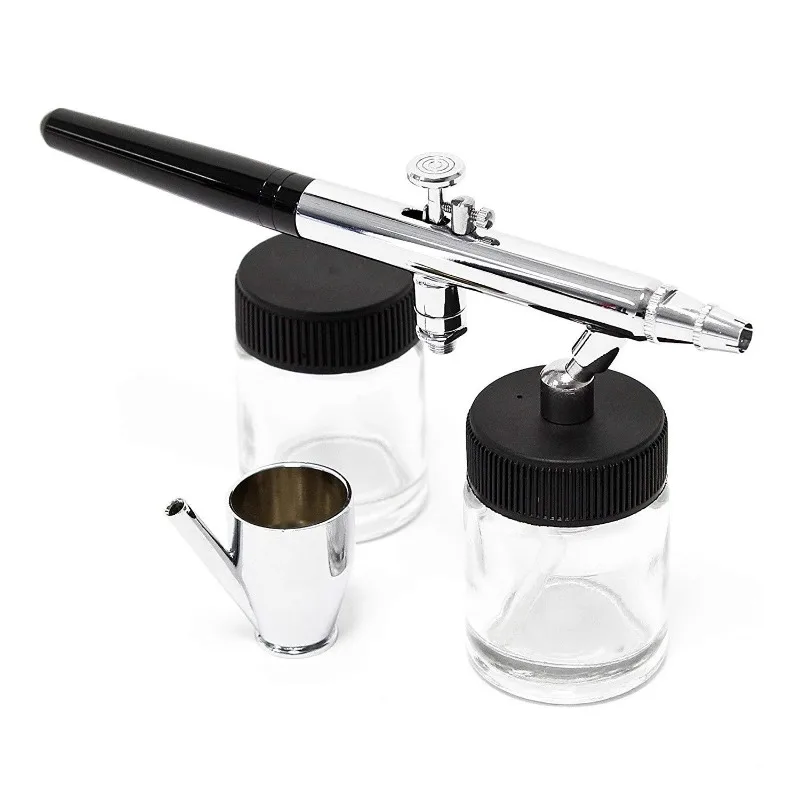 1PCS 22cc Glass Airbrush Pot Bottle Dual Action Airbrush Painting Bottle Container Professional Ink Cup Spray Gun Paint Jar