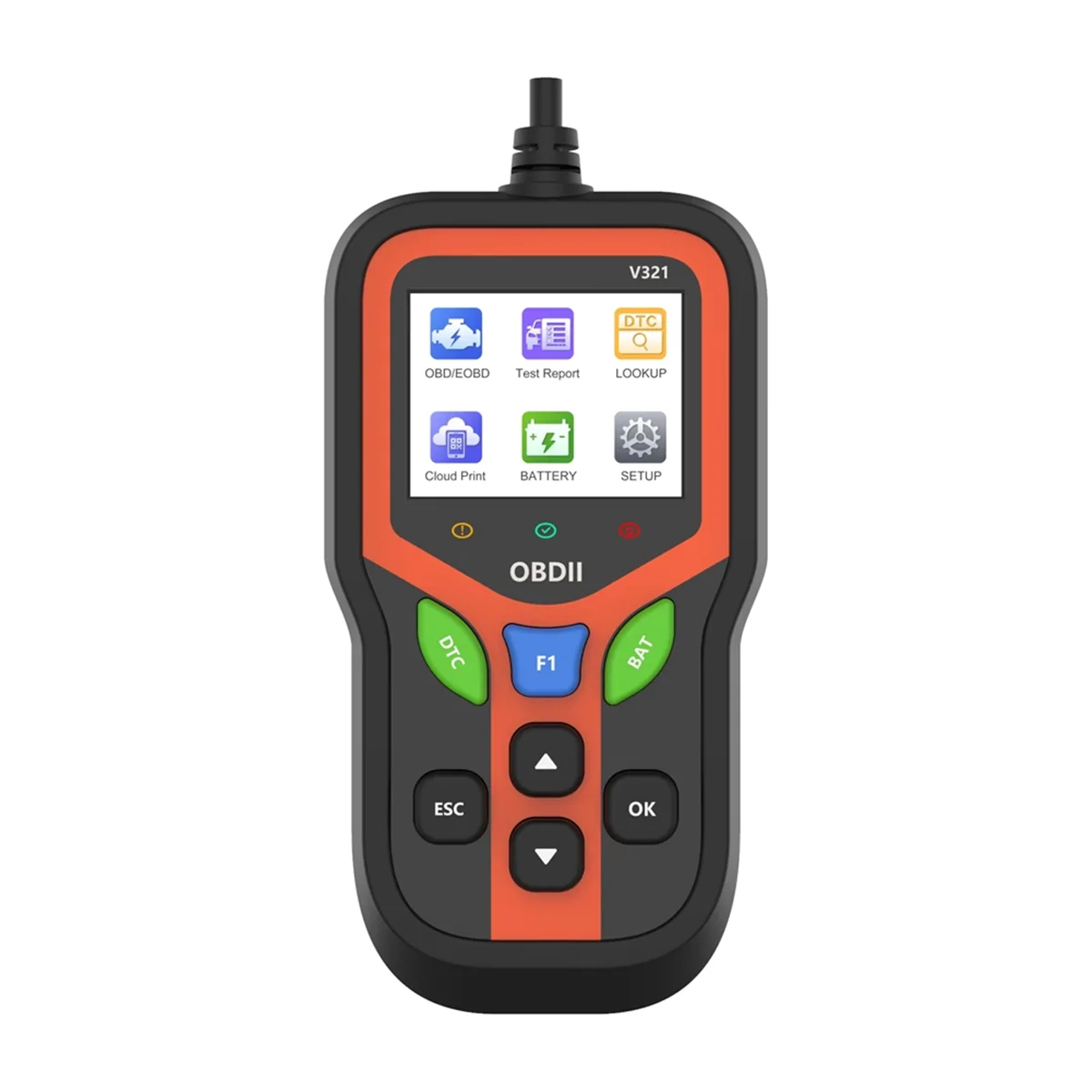 ABNJ Obd2 الماسح الضوئي أداة تشخيص قارئ الرمز، الماسح الضوئي لرمز الخطأ، اختبار البطارية وتخليص الكود