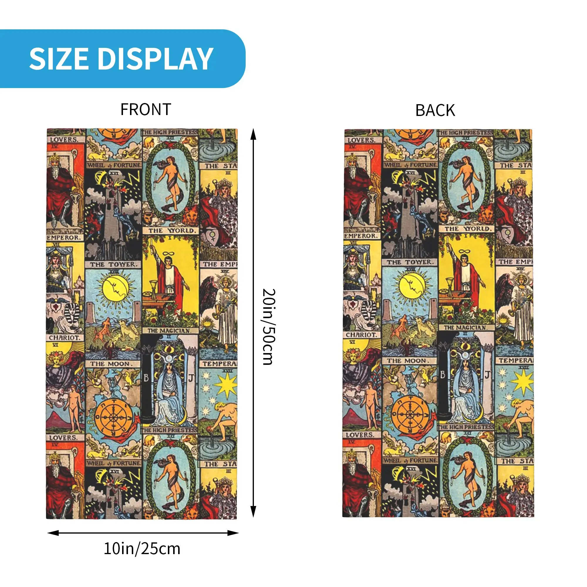 The Major Arcana of Tarot Bandana Neck Cover Printed Mask Scarf Multifunction Headwear Riding Unisex Adult Washable