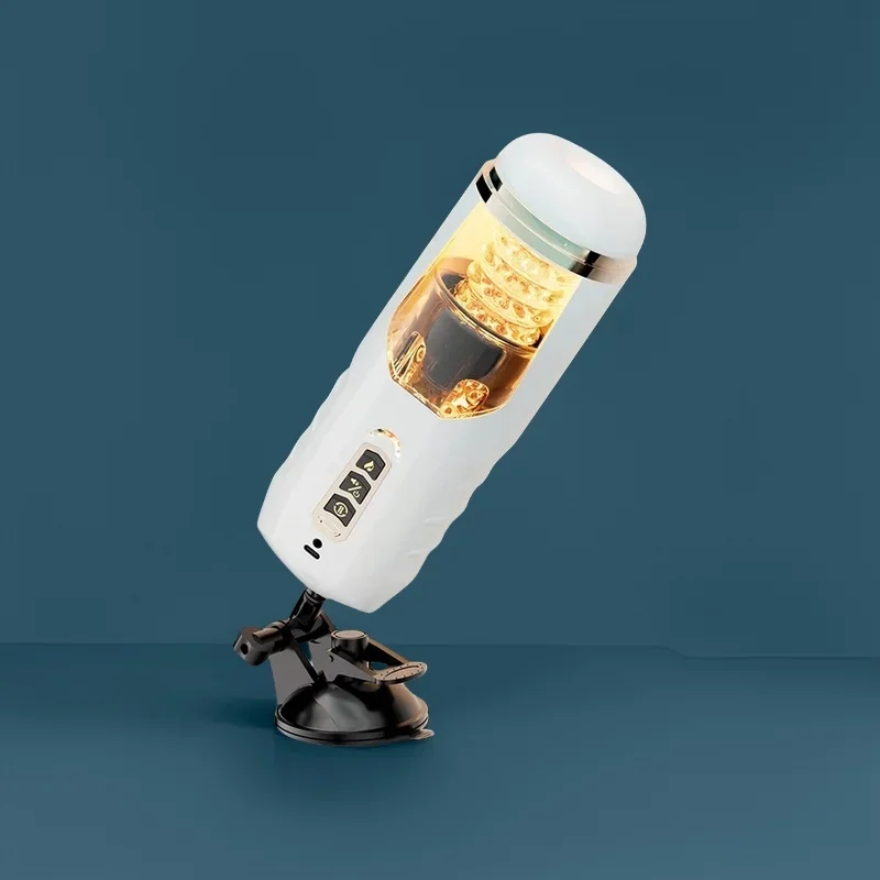 The Best Masturbator for Man Sexy Voice Suction Cup Electric Pocket Pussy Telescopic Heating Vibrator Automatic Male Masturbator