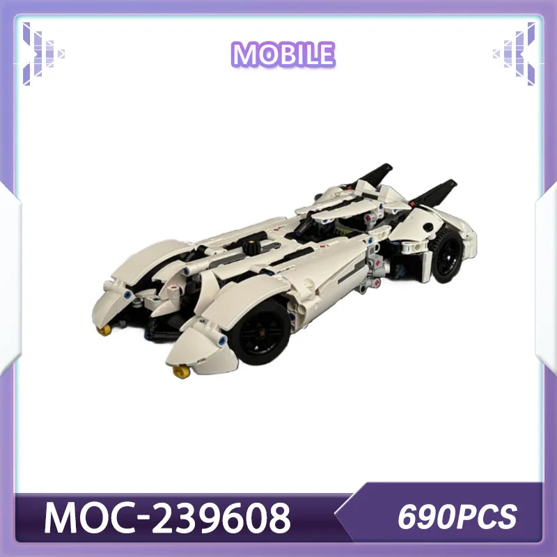 Set di blocchi di costruzione modello di auto mobile MOC-239608 Mattoni da supereroe del film Regalo di Natale