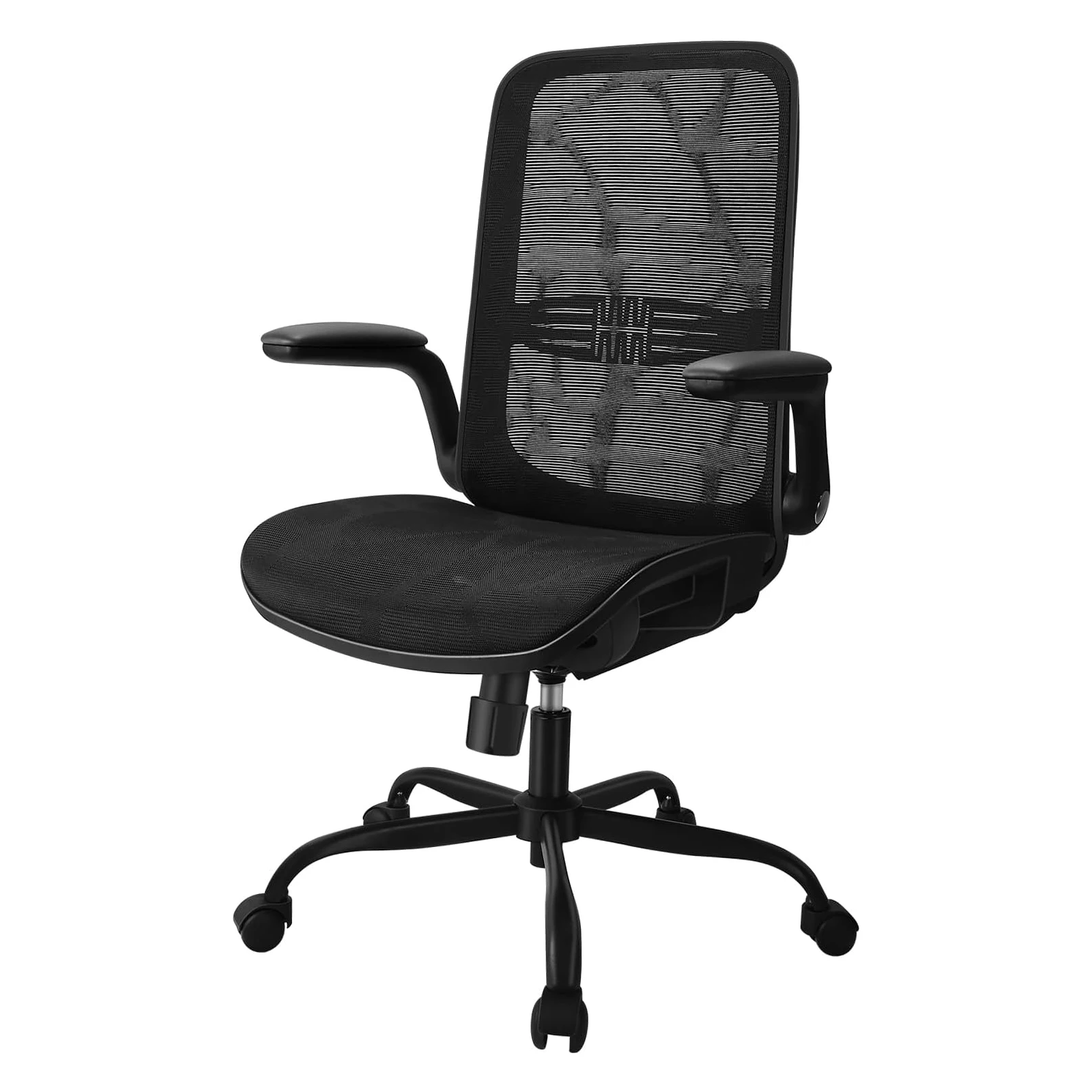 

New Deluxe Mesh Ergonomic Office Computer Desk Chair Flip-up Arms Adjustable Comfortable Lumbar Support For Home Office