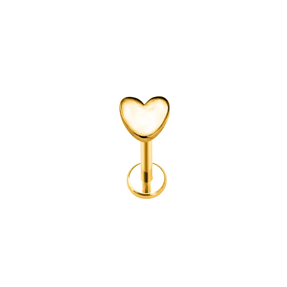 Titanium Heart Moon Star Drop Threadless Piercing Earring